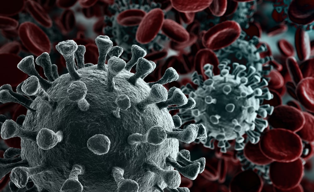 Schematische Darstellung des Corona Virus