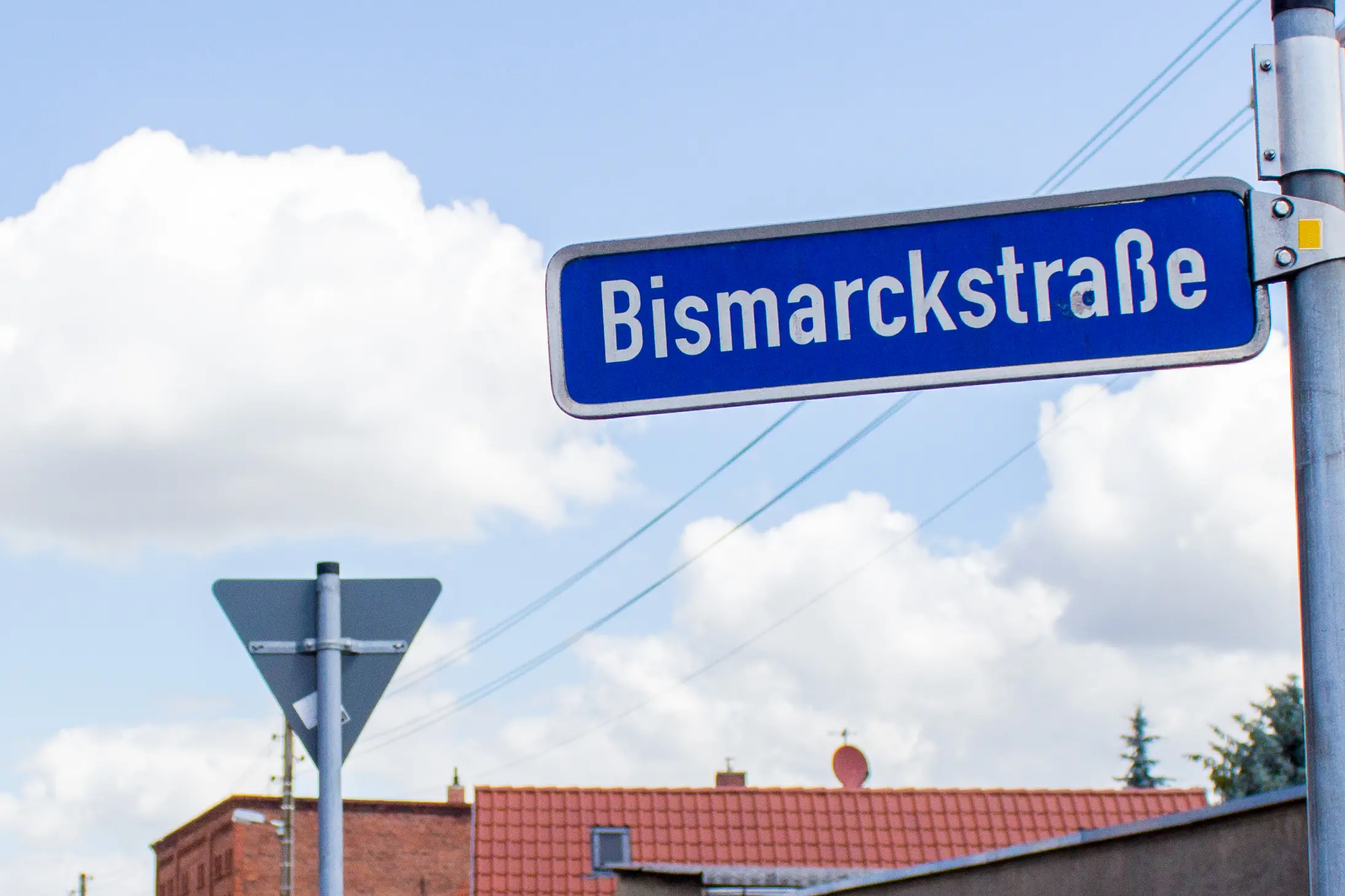 Foto des Straßenschilds Bismarckstraße